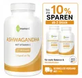 Ashwagandha-Extrakt 120 Kapseln Premium Markenrohstoff KSM66 mit Vitamin C