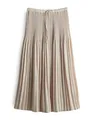 OPUS Damen Midirock | Plisseerock RIBANE French A-Linie mit Komfortbund Natural Glaze, 42