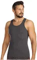 COMTE Herren Unterhemd 2er Pack Shirt ärmellos Baumwolle Feinripp grau Gr.6/L