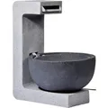 Großer Design-Gartenbrunnen mit runder Schale 52 cm x 44 cm x 65 cm