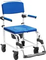 Drive Medical Dusch- & Toilettenstuhl Aston - schwenk- & abnehmbare Fußstützen, hochklappbare Armlehnen & Toiletteneimer - XL bis 160 kg