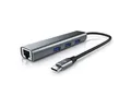 Primewire - USB C HUB mit RJ45 Ethernet - 10/100/1000 Mbit/s - Gigabit Ethernet, LAN Network Adapter - 3 x USB 3.2 Gen.1 A Ports - Notebook