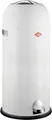 WESCO Abfalleimer Kickmaster Maxi | 40 Liter | Edelstahl-Klappe | Metall-Einsatz | Treteimer | weiß