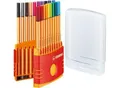 STABILO® Fineliner Point 88, 0,4 mm, farbsortiert, Klappbox à 20 Stück