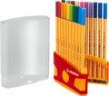 STABILO - Fineliner - point 88 ColorParade - 20er Tischset in rot/orange, 8820-0