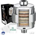 Buenotec Kalk- und Wasserfilter 36 Stufen Duschfilter mit Vitamin C E für Hartes Wasser kopffilter, Zubehör für Hand-Duschkopf, Wand-Duschkopf, Regen-Duschkopf, Kombi-Duschkopf, mit 2 Filterpatrone zur Entfernung von Chlor und Schwermetallen