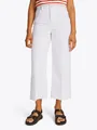 Weite Jeans "WIDE LEG HW LOU", mit Logo-Badge, mit Nieten, mit Bügelfalten, Gr. 34 - Länge 32, Th Optic White Länge 32