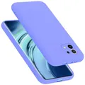Cadorabo Hülle kompatibel mit Xiaomi Mi 11 5G Hülle Silikon Handyhülle für Mi 11 5G Case aus flüssigem Silikon- Kratzfeste und stoßfeste dünne TPU Schutzhülle - Liquid HELL LILA