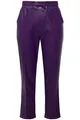 Ulla Popken große Größen Schlupfhose 48 tiefes violett 7 8 Hose Lederoptik