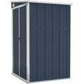 vidaXL Anbauschuppen Anthrazit 118x100x178 cm Verzinkter Stahl