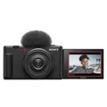 Sony Vlog-Kamera ZV-1F schwarz digitale Kompaktkamera Touch-Bedienung 21 MP
