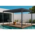 Cazeboo Piana 4X3M Selbsttragende Bioklimatische Pergola Aus Grauem Aluminium