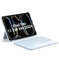 Inateck iPad Pro 11 2024 Tastaturhülle,  ACE Touch Ultraleichte Tastatur - Weiß