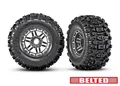 TRAXXAS Maxx (TSM-rated) Sledgehammer BELTED Reifen auf Felge schwarz-chrom 17mm