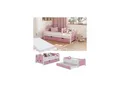 VitaliSpa Kinderbett Einzelbett Juniorbett Jessica Weiß Pink 140x70 cm Matratze modern Kinderzimmer Bett Bettschublade Rausfallschutz