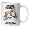 Momentals® Tasse Abschied | Eule & Spruch | Echt schade dass du gehst