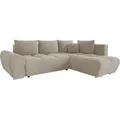 Mirjan24 Ecksofa, Beige, Textil, 5-Sitzer, Ottomane rechts,L-Form, 290x183 cm, Wohnzimmer, Sofas & Couches, Wohnlandschaften, Ecksofas