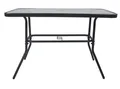 VCM Gartentisch Glas Gartentisch Esstisch Balkontisch 110x55