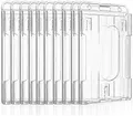 Bohoman 10 Pcs Ausweishülle Hartplastik Transparent Ausweishülle für 2 Karten Ausweishülle Hartplastik Vertikal für Ausweise Kreditkarten