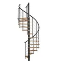 Minka Spindeltreppe Venezia Smart 38 - 305,5cm Geschosshöhe Buche Schwarz 160cm Durchmesser