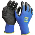 S&R Arbeitshandschuhe Schutzhandschuhe, Latex-Beschichtung, blau, Größe 10 / XL, 12 Paar