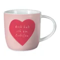 Gute Laune Tasse "Dich hab ich am liebsten" Porzellan Herz
