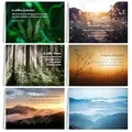 6 Trauerkarten Beileidskarten Trauer mit Text und Umschlag Beileid Klappkarten mit Spruch Beerdigung Anteilnahme stilvolle Landschaften Kondolenz Kondolenzkarten zum Abschied