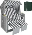 tectake® Strandkorb Sylt 115 x 158 x 78 cm