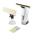 KÄRCHER Akku-Fenstersauger WV 6 Plus, extra Lange Akkulaufzeit von 100 min, LED-Ladezustandsanzeige, wechselbare Absaugdüse: 280 mm, Sprühflasche mit Mikrofaserbezug, 20 ml Fensterreiniger-Konzentrat
