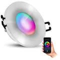 SSC-LUXon BEDA IP65 LED Spot extra flach für Außen & Bad mit WLAN Smart Lampe RGB CCT - Einbauspot kompatibel mit Alexa, Siri & Google