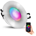 Einbaustrahler BEDA in silber gebürstet & rund IP65 inkl. Modul LED RGB WLAN dim