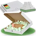 smiley pack 100 Maxibriefkartons 350 x 250 x 50 mm weiss (100 Stück) DIN A4+ Maxibrief Versandkarton für DHL DPD GLS Hermes Warensendung Büchersendung mit Steckverschluss