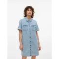 Vero Moda Jeanskleid VMJENNIE SS SHORT DENIM DRESS NOOS blau S (36)