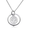 MATERIA Taufkette Mädchen Baby Lebensbaum Kinderkette 925 Silber 34-37cm