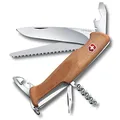 Victorinox Schweizer Taschenmesser gross, Ranger 55, Swiss Army Knife, Multitool, 10 Funktionen, Klinge, Dosenöffner, Schraubendreher, Feststellklinge