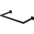 ML-Design Kleiderstange Rechteck für Wand T30cmxB60cm Schwarz aus Stahl U-Form