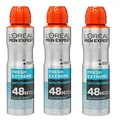 3x 150ml Loreal Men Expert 48h Fresh Extreme Deo Spray Dry Anti Transpirant