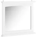 SoBuy Badspiegel, Weiß, Holzwerkstoff, 60x53.5x6 cm, Badezimmer, Badezimmerspiegel, Badspiegel