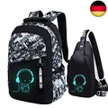 Asge 128-1 Oxford-gewebe Schulrucksack für Jungen Schulrucksack Druck Rucksack