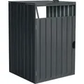 HOME DELUXE - Mülltonnenbox CUBO - Platz für 1 x 240 Liter Mülltonnen, Farbe: Anthrazit, Witterungsbeständig inklusive Schloss und Schlüssel I... - Dunkelgrau