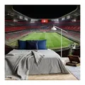 FC Bayern München Fototapete Große Fußball Fototapete FC Bayern München Vliestapete FCB Fußballstadion, sportliche Wohnzimmer Tapete bunt 5.28 m x 2.6 m