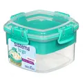 2 Stück - Sistema Lunchbox Snacks/Zwei-Ebenen Container ToGo, 400ml - Mintfarben