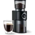 Tchibo elektrische Kaffeemühle, Edelstahlmahlwerk, 26 Mahlgradeinstellungen, Schwarz/Silber - Silber/Schwarz