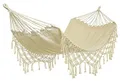 Hängematte Ibiza Fransen Boho Outdoor Camping Tragbar mit Tragetasche 100x200cm
