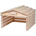 Dobar Mährobotergarage mit abnehmbarem Dach Fichte Natur 52,5 x 78,5 x 74 cm