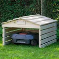 Mährobotergarage abnehmbares Dach Rasenmäher-Garage Holz Automower-Unterstand