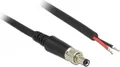Delock Stromversorgungskabel DC 5,5 x 2,5 x 9,5 mm verschraubbar zu offenen Kabelenden 95 cm (89908)