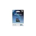 MediaRange - Flash-Speicherkarte (microSDXC-an-SD-Adapter inbegriffen) - 64GB - Class 10 - microSDXC - Schwarz (MR955)