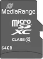 MediaRange microSDXC Speicherkarte 64 GB Klasse 10 SD-Karten Adapter 60 MB/s Les