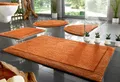 Badematte "Kapra, Badvorleger, Badezimmer Teppich", beidseitig nutzbar-fußbodenheizungsgeeignet-strapazierfähig, mit Bordüre, Badteppich, Badematte terra 1 St. rund ( Ø 80 cm) - 1 St.